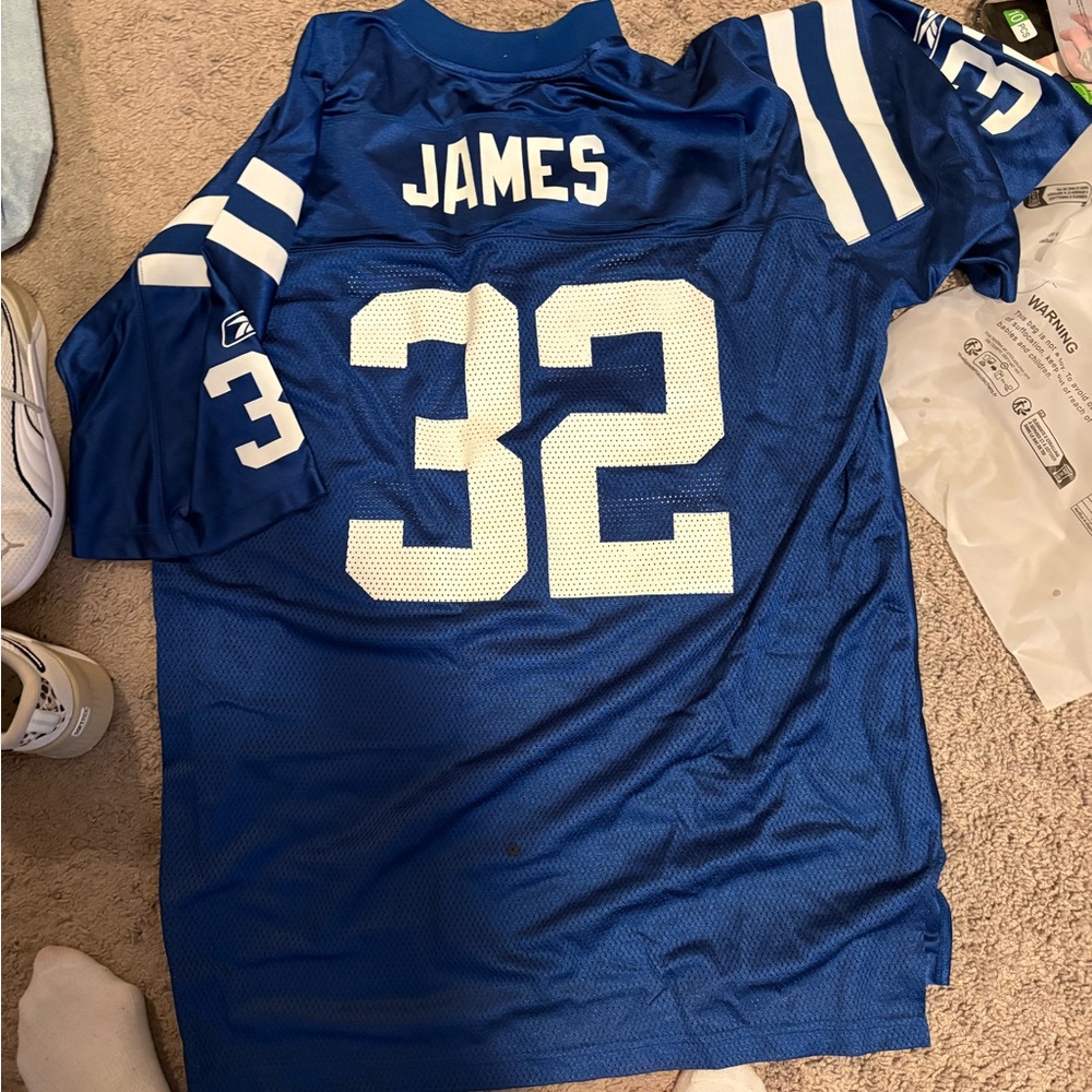 Edgerrin James Colts official Blue Team Sports Jersey